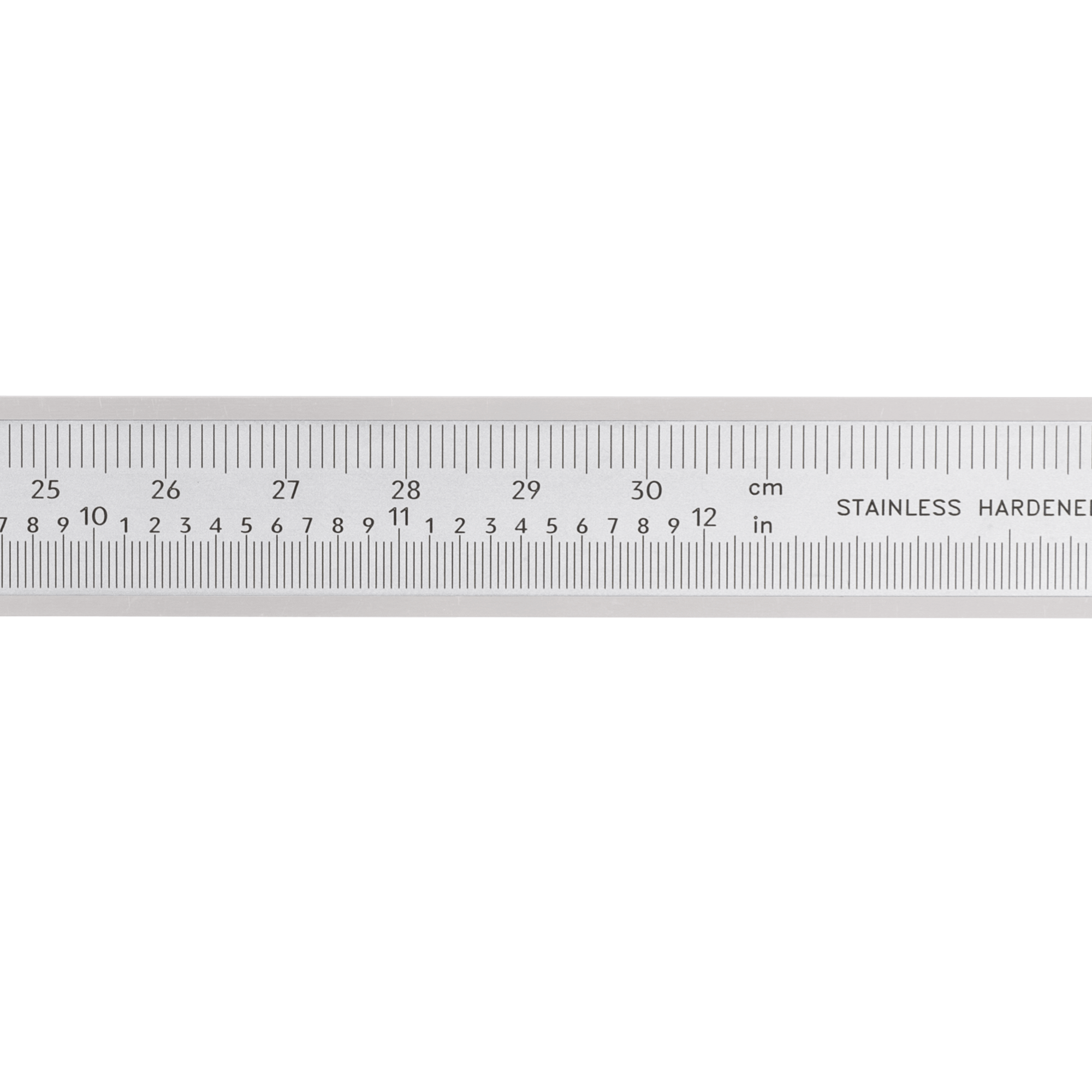 Vernier caliper scale with measurements in centimeters and inches against a white background