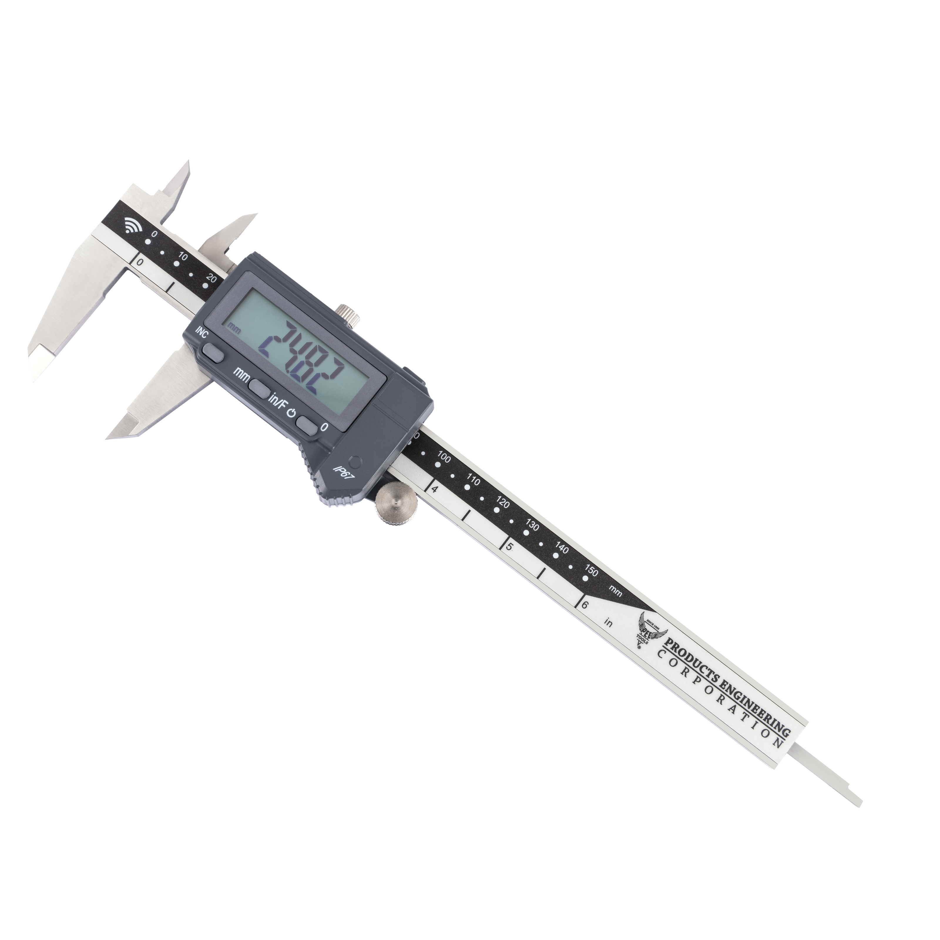 bluetooth ip67 precise high quality digital caliper battery powered from PEC Tools