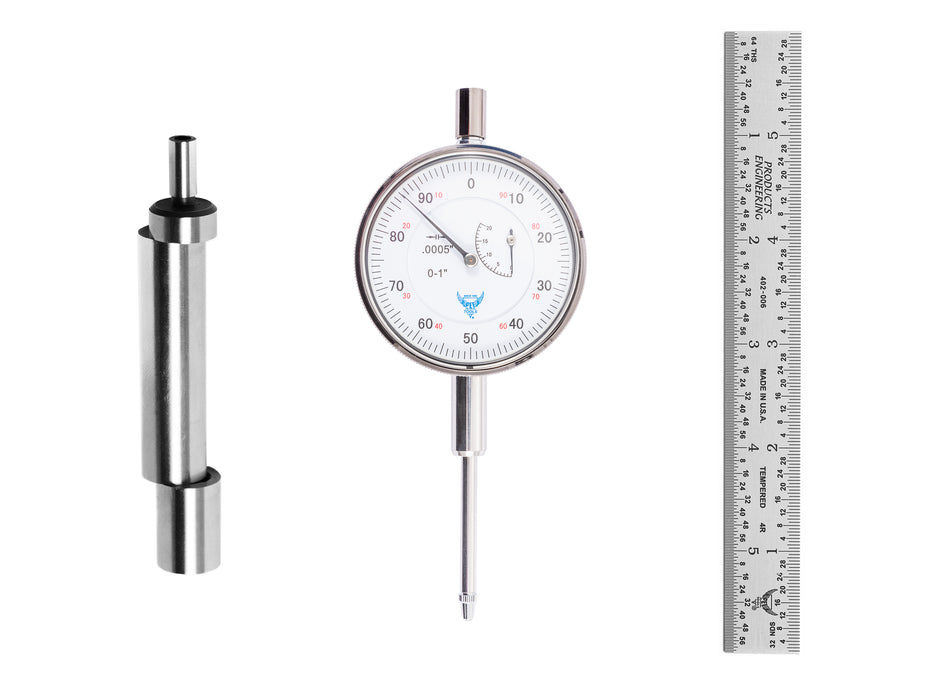Engineering & Student Precision Tool Kit | Dial Indicator, Finder & Ruler