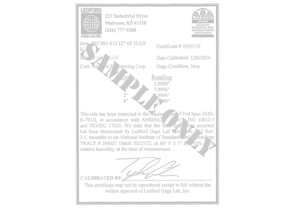 Rigid Rulers (With Certification)