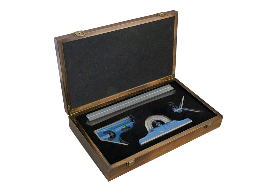Combination Square Wooden Box and Custom Engraving on Blade (100% off) - packaging