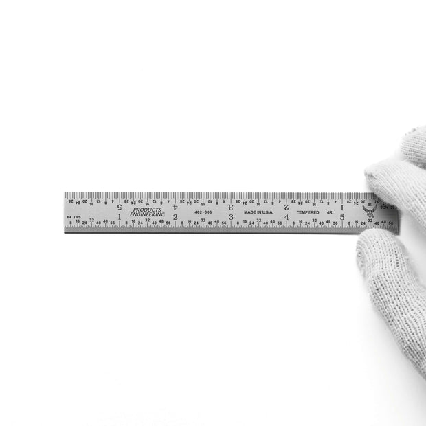 Rigid Satin Chrome-Plated Steel Rulers - Full English Graduations