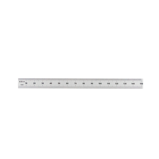 Certified Flexible Rulers - English/Metric Graduations with clear markings and chrome finish.