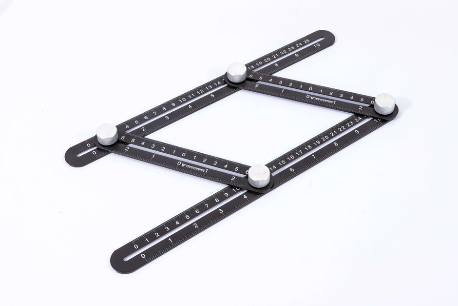Multi-angle Measuring Set featuring a durable rafter square and adjustable rulers for precise woodworking measurements.