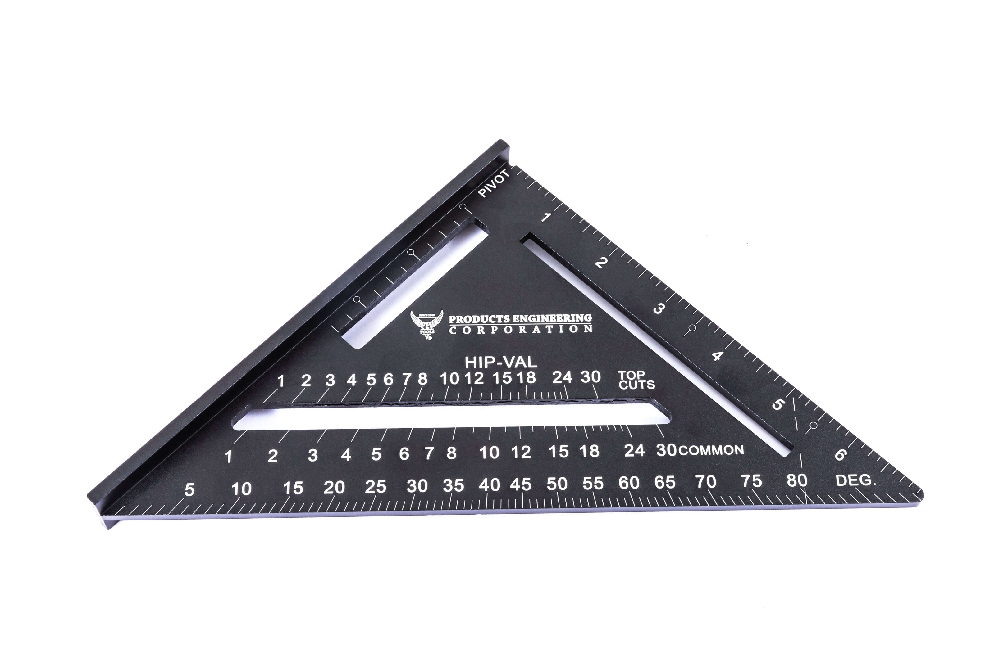 Multi-angle Measuring Set includes a durable aluminum rafter square with clear measurement markings.