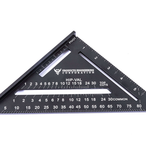 Multi-angle Measuring Set includes a durable aluminum rafter square with clear measurement markings.