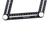 Multi-angle Measuring Set featuring a durable black adjustable ruler with measurement markings.