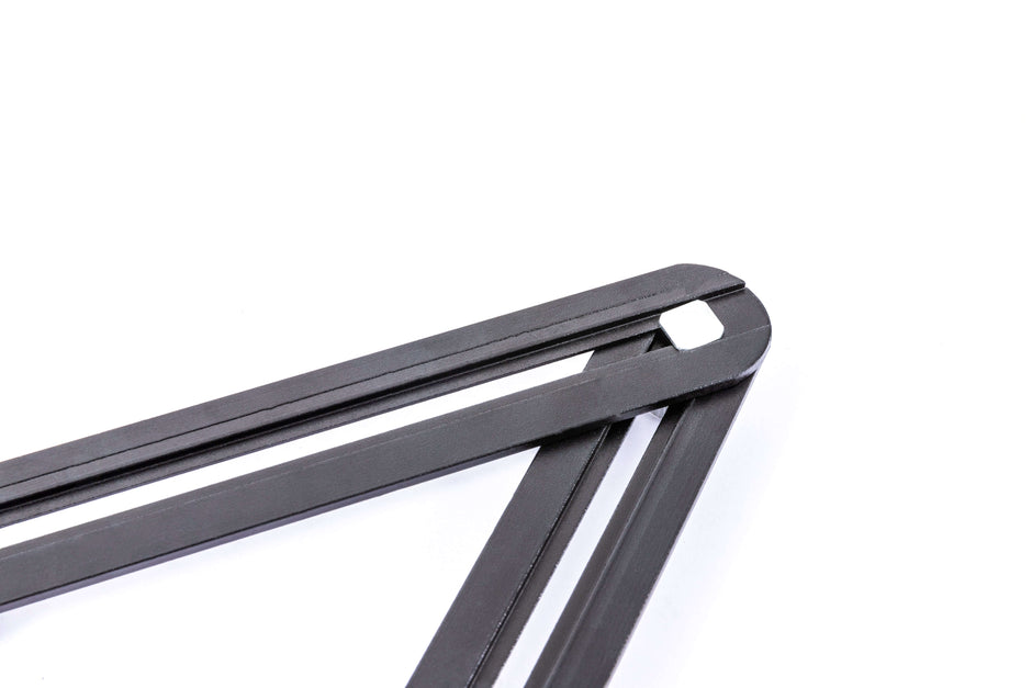 Multi-angle Measuring Set showing the durable aluminum rafter square and ruler features.
