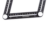 4-Piece Multi-Angle Measuring Ruler | Adjustable Layout & Template Tool