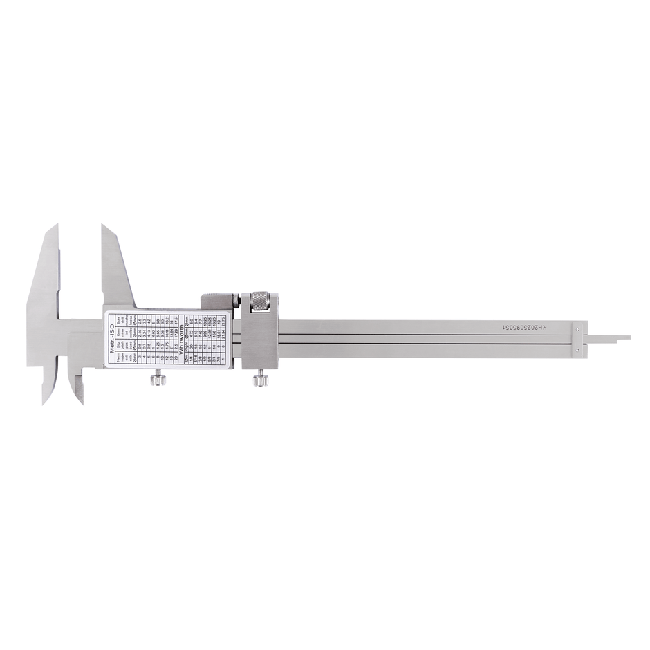 Vernier calipers with fine adjustment designed for precision measuring in various applications.