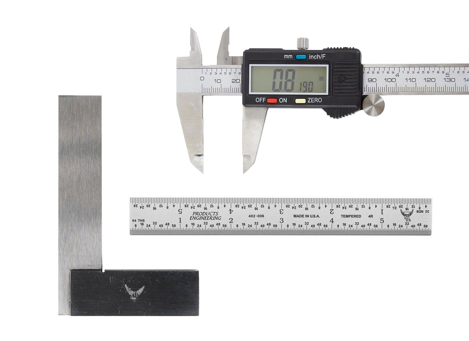 Woodworking Measurement Tool Kit | Precision Caliper, Square & Ruler